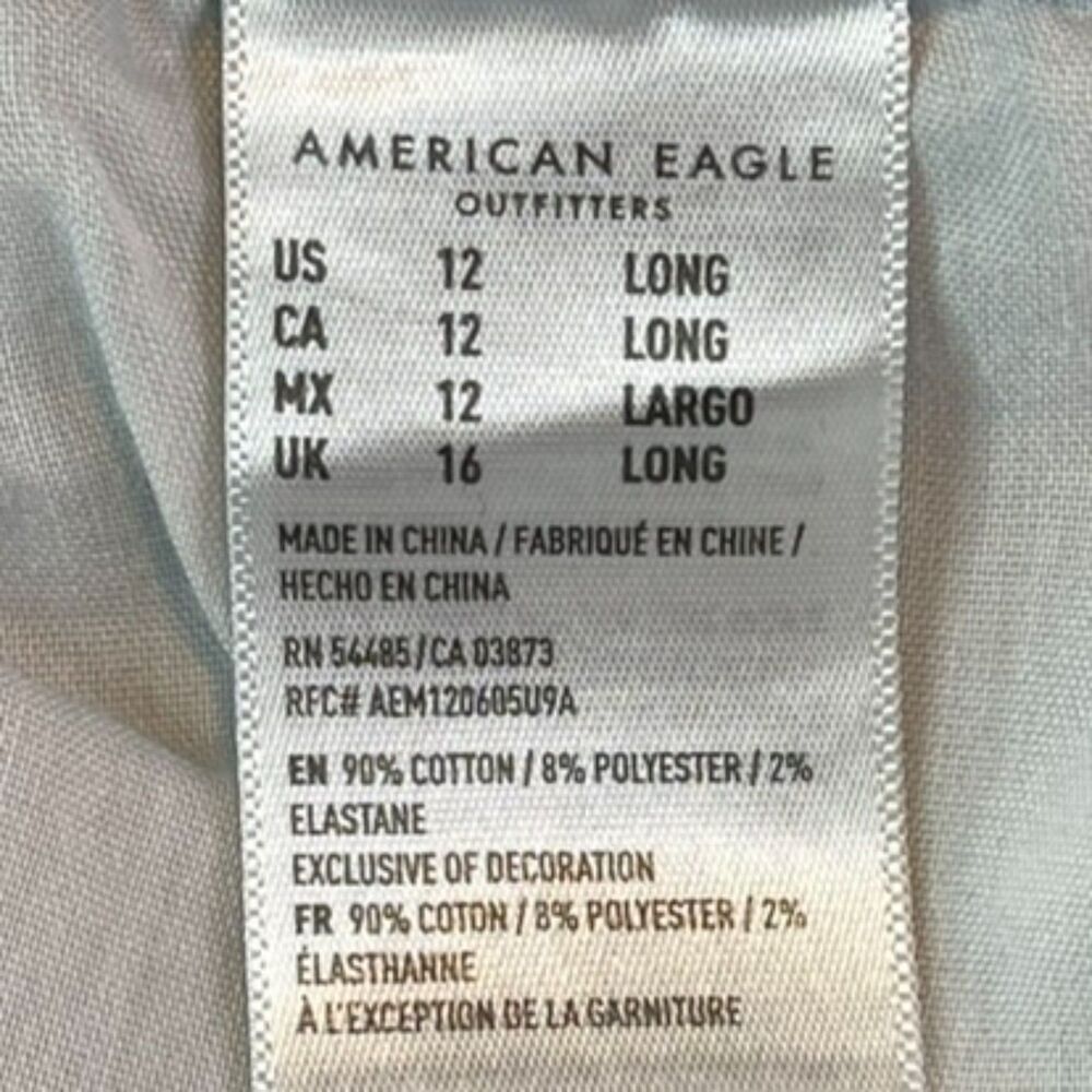 American Eagle Distressed Jegging Jeans Size 12 Long Next Level Stretch 12L - Picture 9 of 9